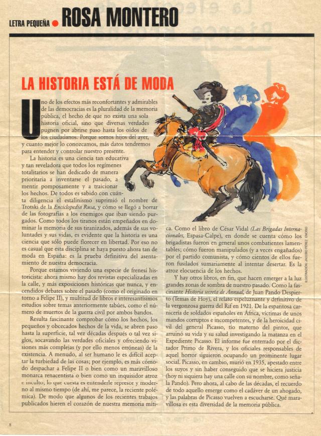 Artículo de Rosa Montero. El País (¿ 7/3/1.999 ?)